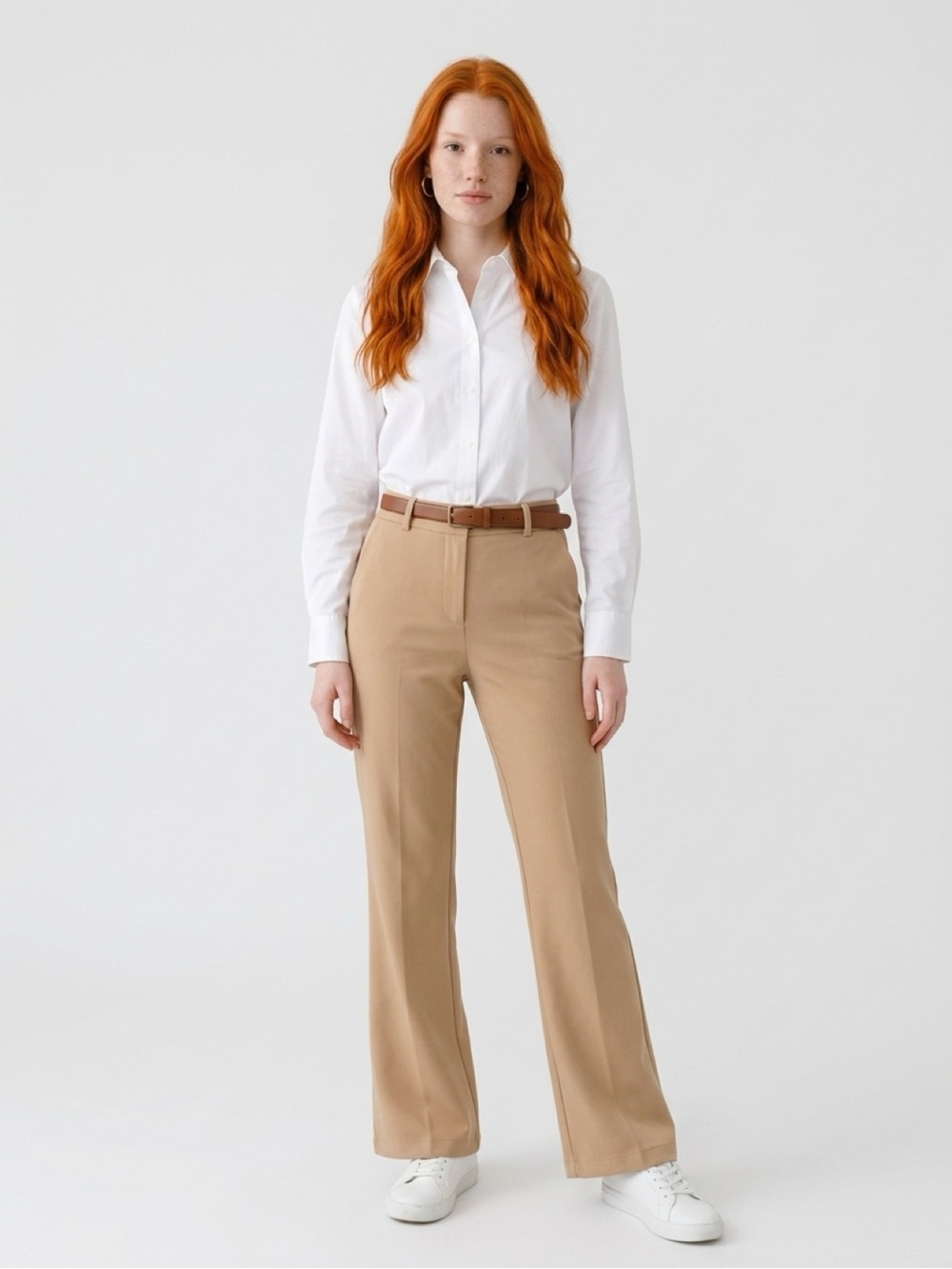 Amazon Women's Wide-Leg Pants in Camel